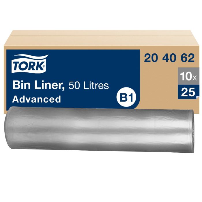 1.4 204062 Tork vuilzakken/sacs poubelles voor buitenvuilbak/poubelle extérieure 10*25 zak/sac